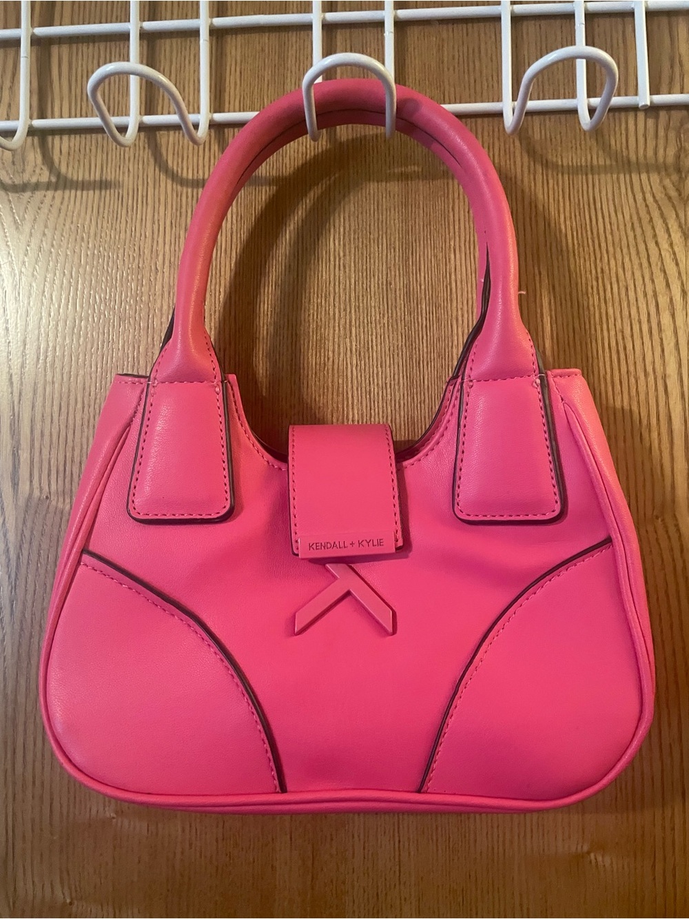 Kendall + Kylie pink structured handbag purse